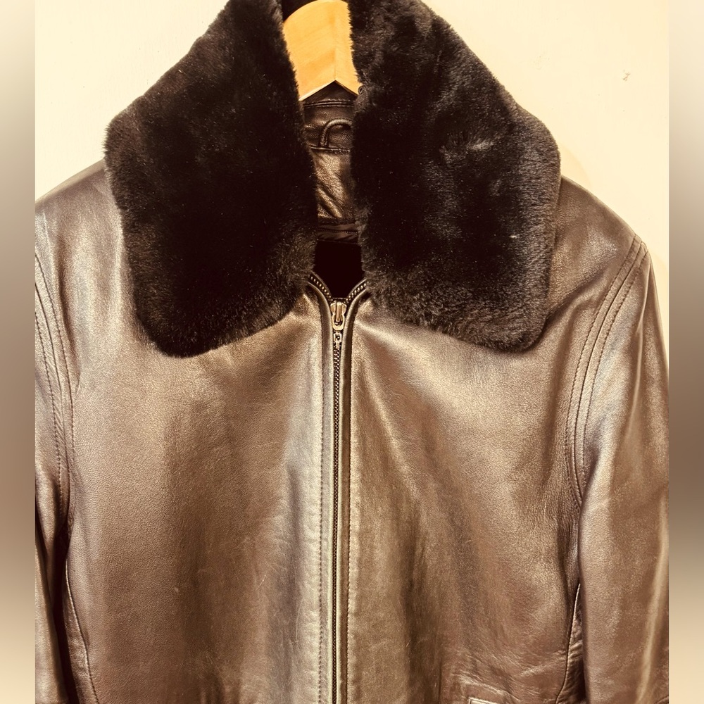 Siena Studio leather coat with removable inner shell